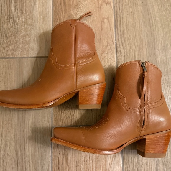 Tecovas Tan Leather Boots Daisy Size 9 - Picture 2 of 6